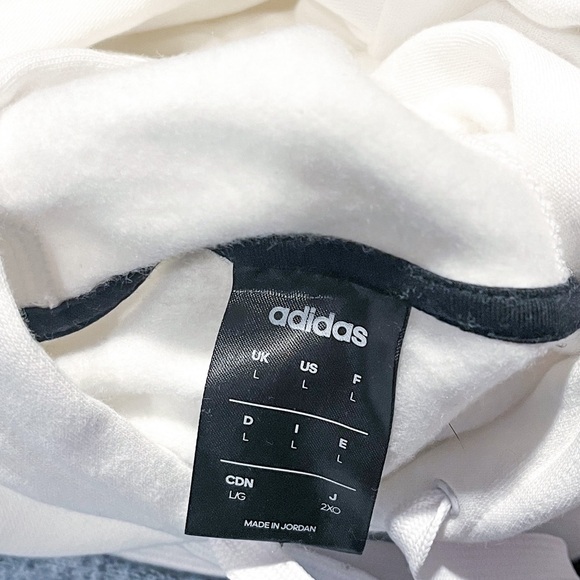 Adidas White Logo Hoodie - Picture 8 of 9